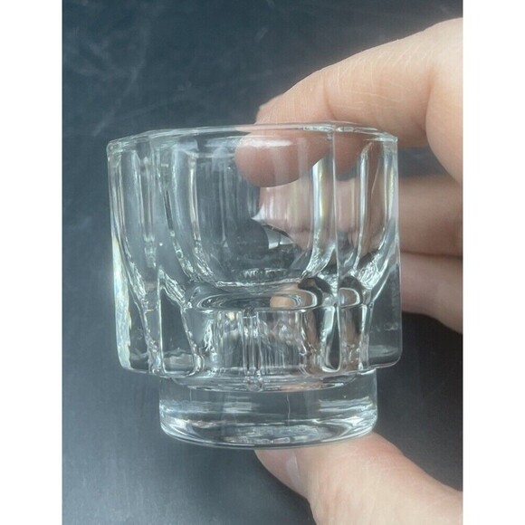 VTG Covetro Luxor CLEAR Glass Egg Cups Made In Italy 2” Set Of 6 - Picture 5 of 8
